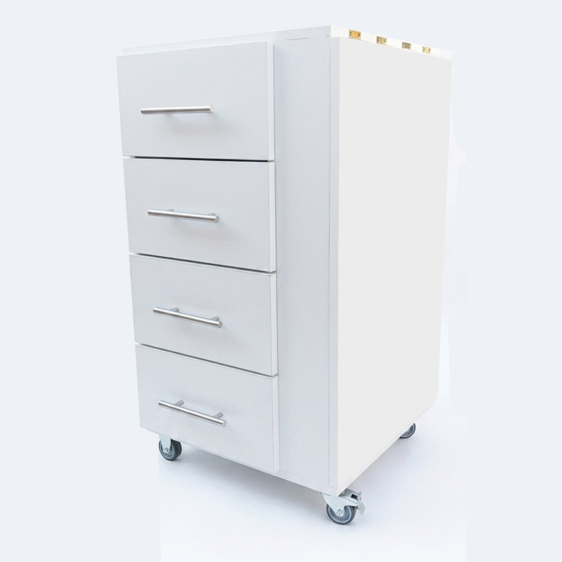 Foldable Manicure Desk with 4 Drawers on Wheels