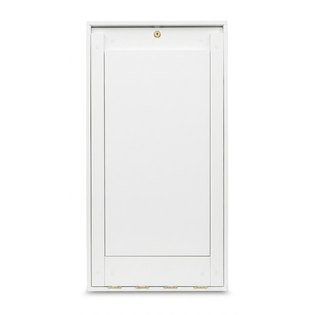 Foldable Floating Wall-Mounted Nail Tech Desk with Lockable Storage